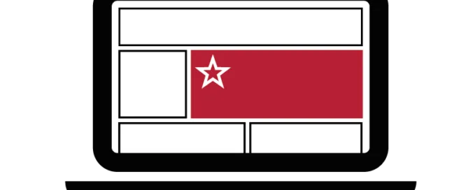 Online Ad Format grossformatig mit Sternchen