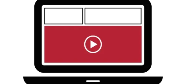 Online Ad Format grossformatig mit Playbutton