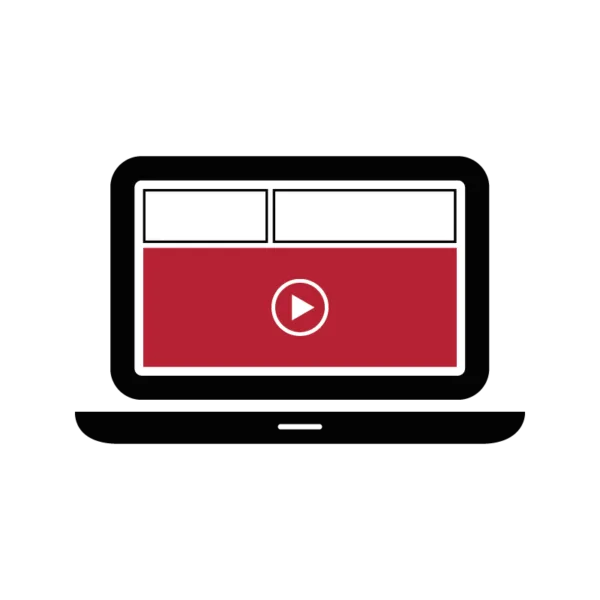 Online Ad Format grossformatig mit Playbutton