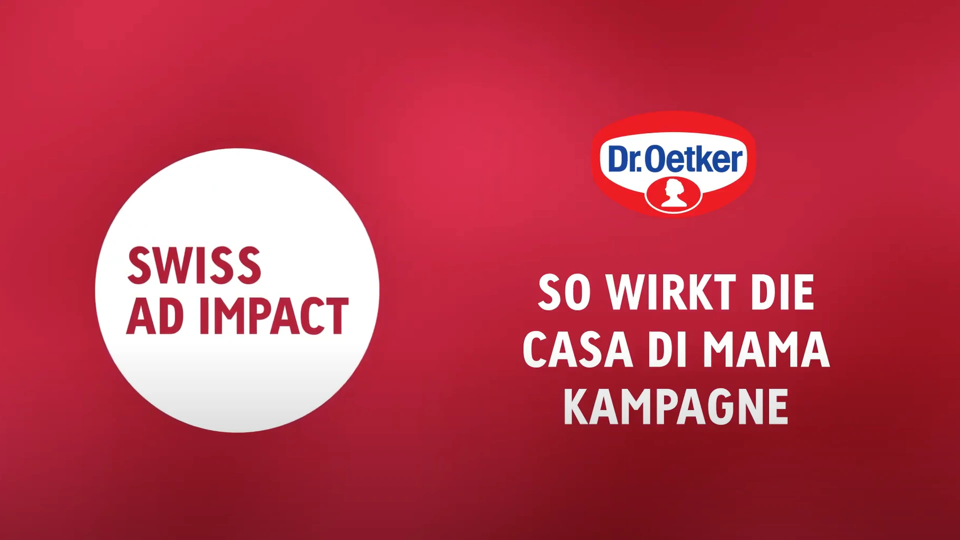 Swiss Ad Impact Visual avec le logo Dr. Oetker