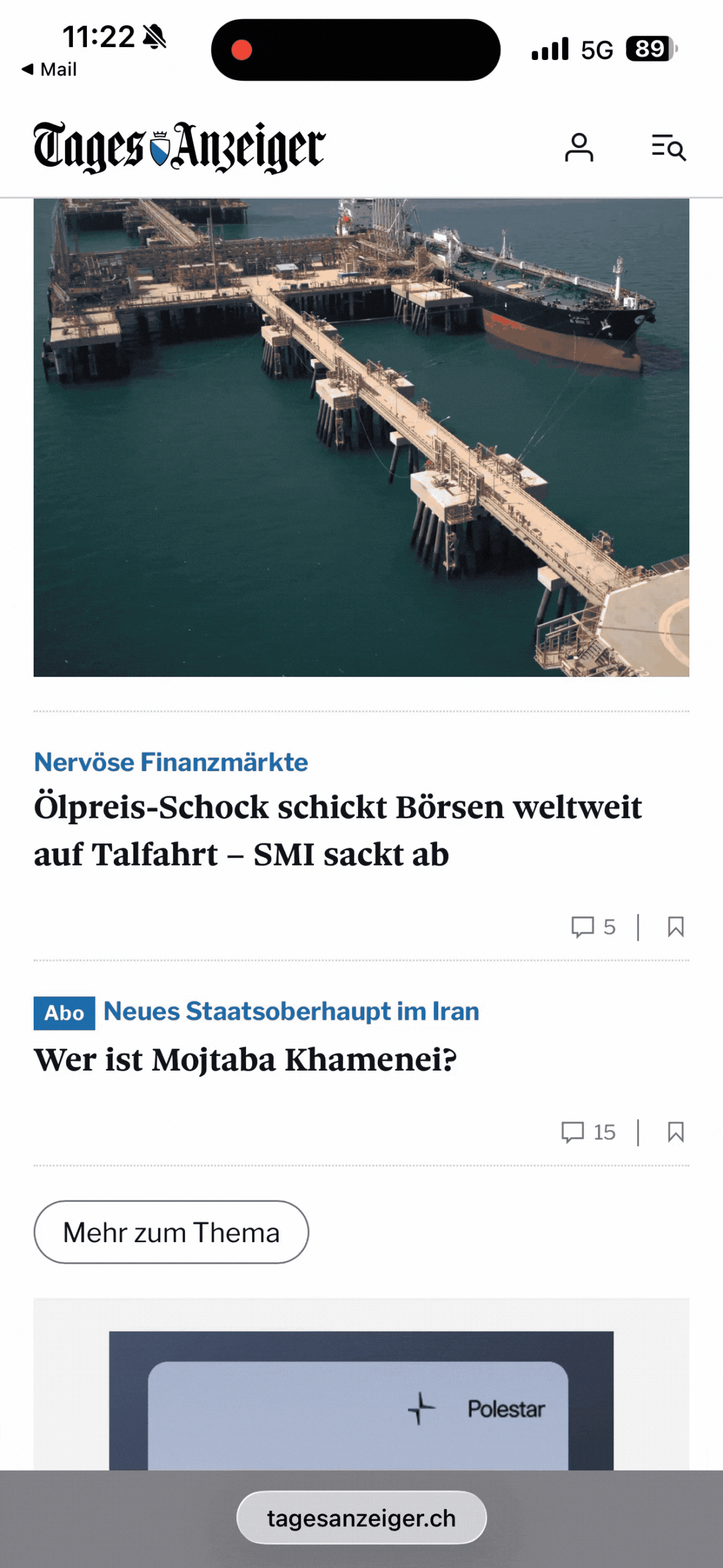 GBA_Polestar_Tagesanzeiger_Tilt&Touch_Mobilie_DE (1) Tilt & Touch Werbemittel Beispiel auf Tages Anzeiger