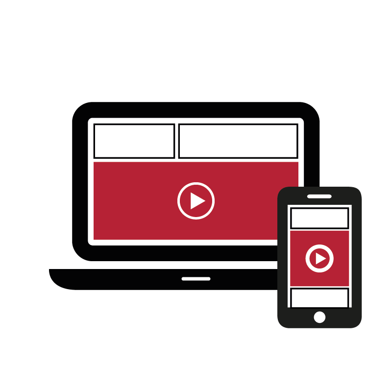 Icon von Outstream Ad für Desktop und Mobile