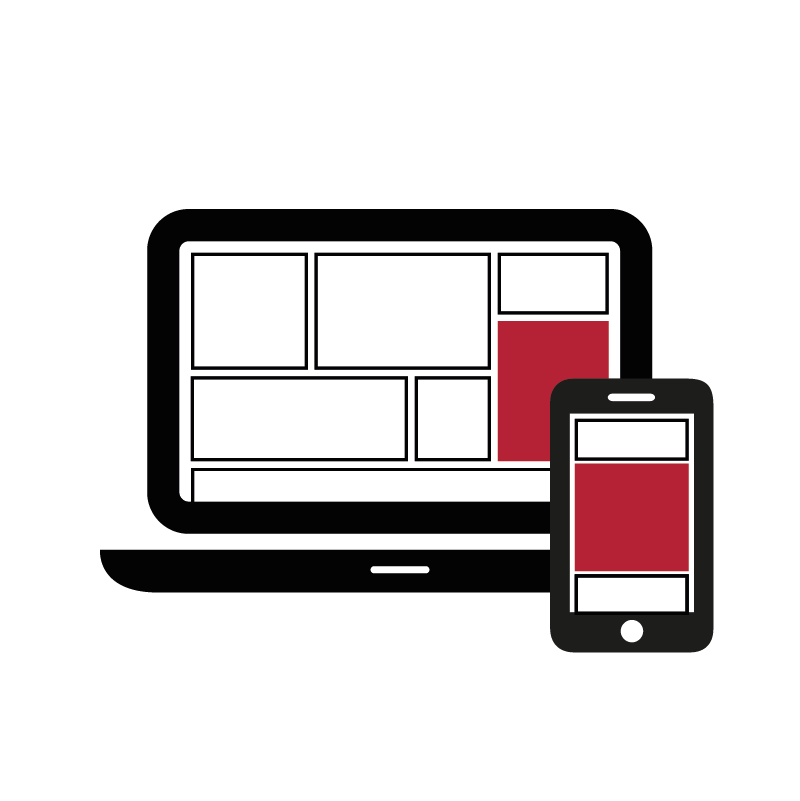 Icône de l’annonce Rectangle pour ordinateur et mobile