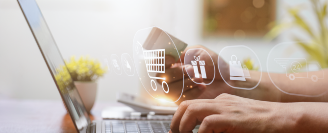 Hands typing on Laptop