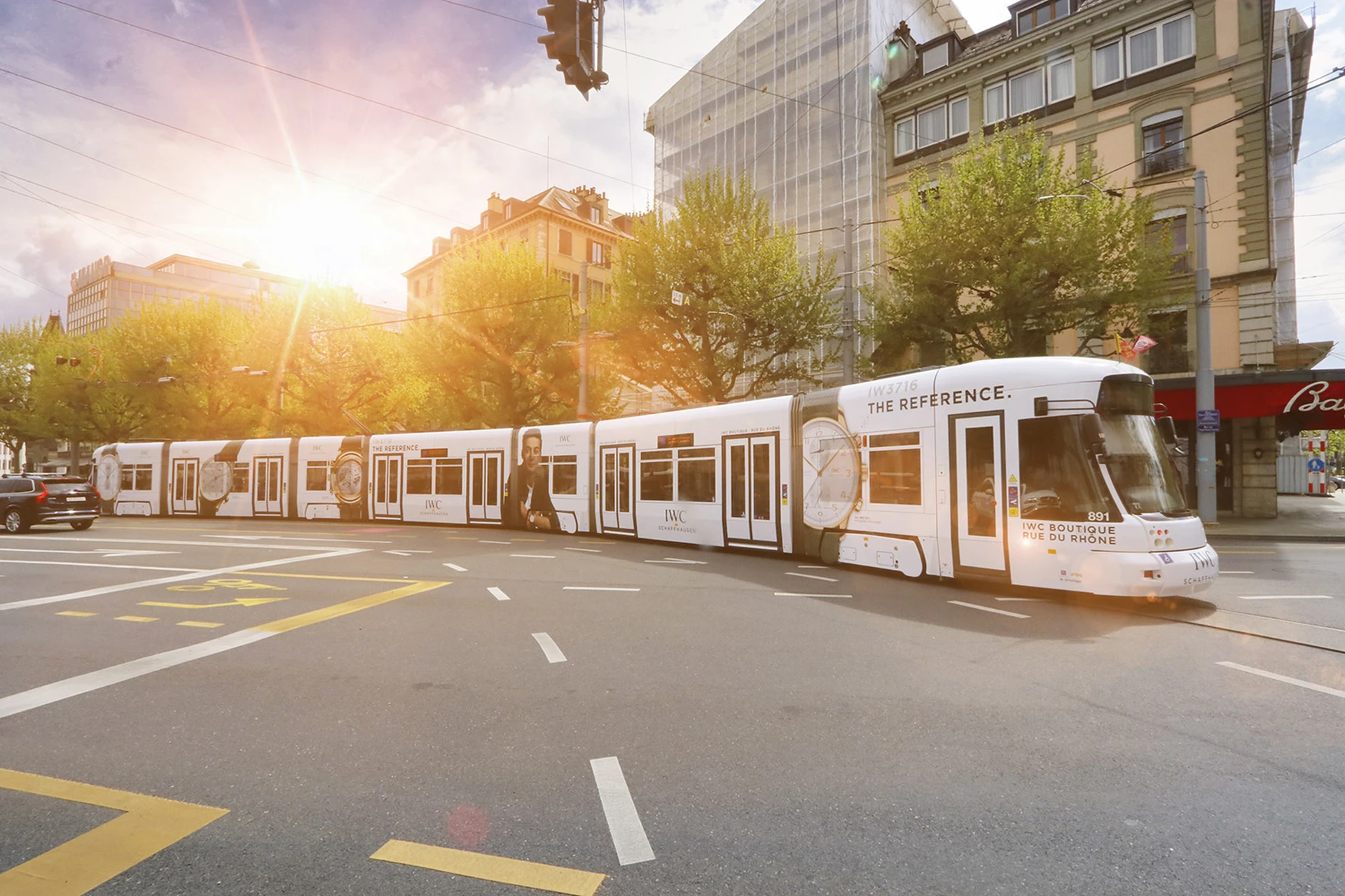 TPG tram with advertising