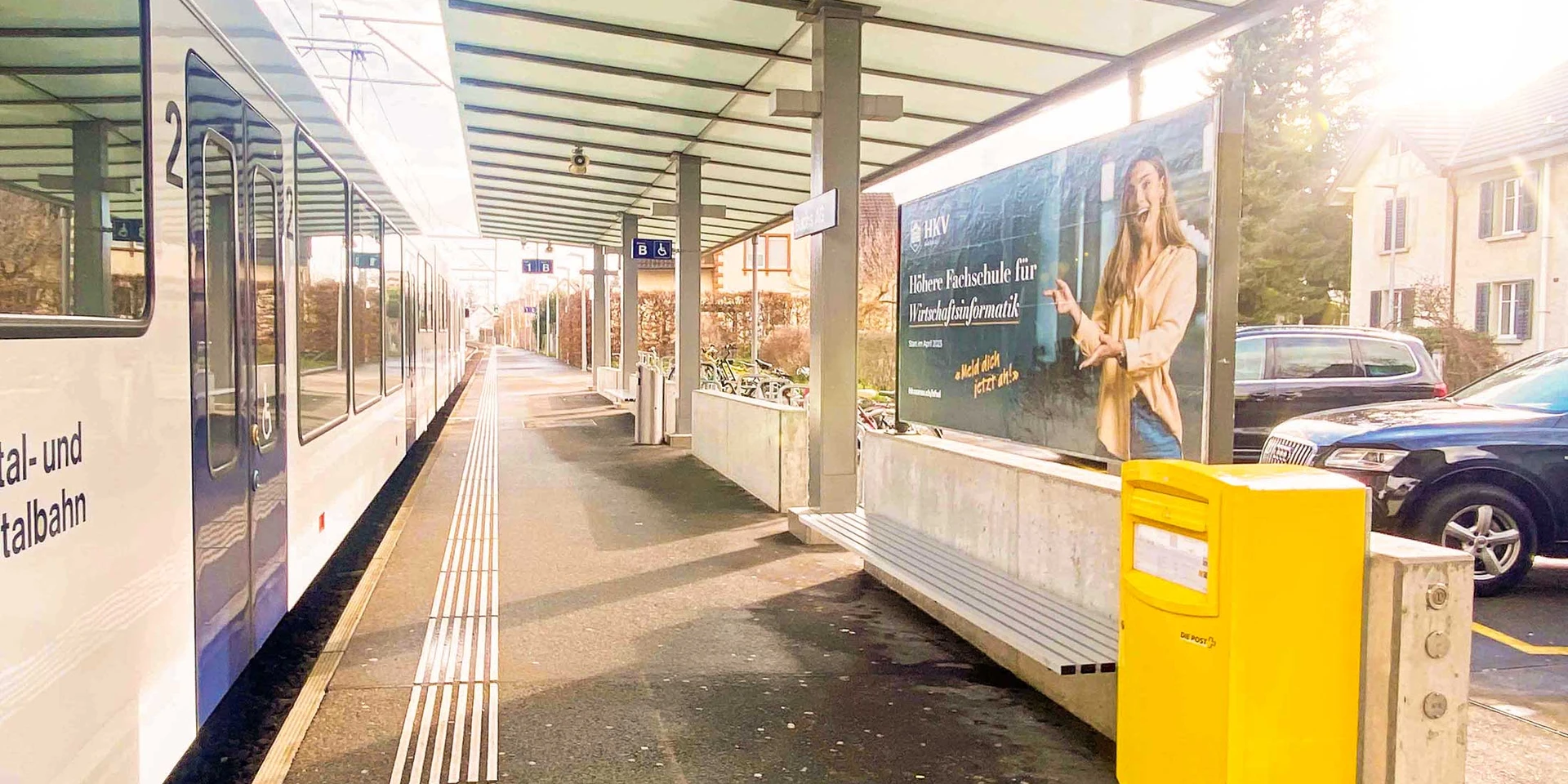 Advertising space at the tram stop
