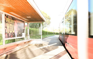 Advertising space at the tram station
