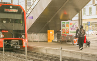 Advertising space on the track