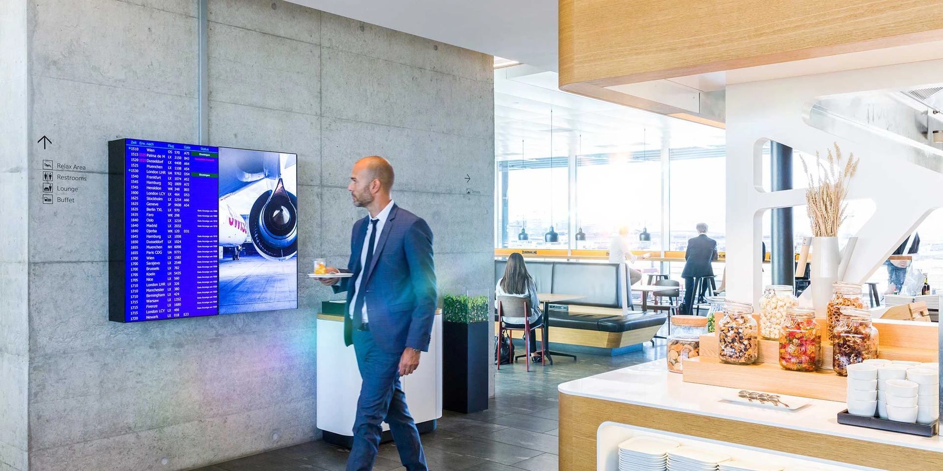 Man in the Swiss Lounge