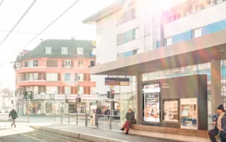 Advertising space at the tram station