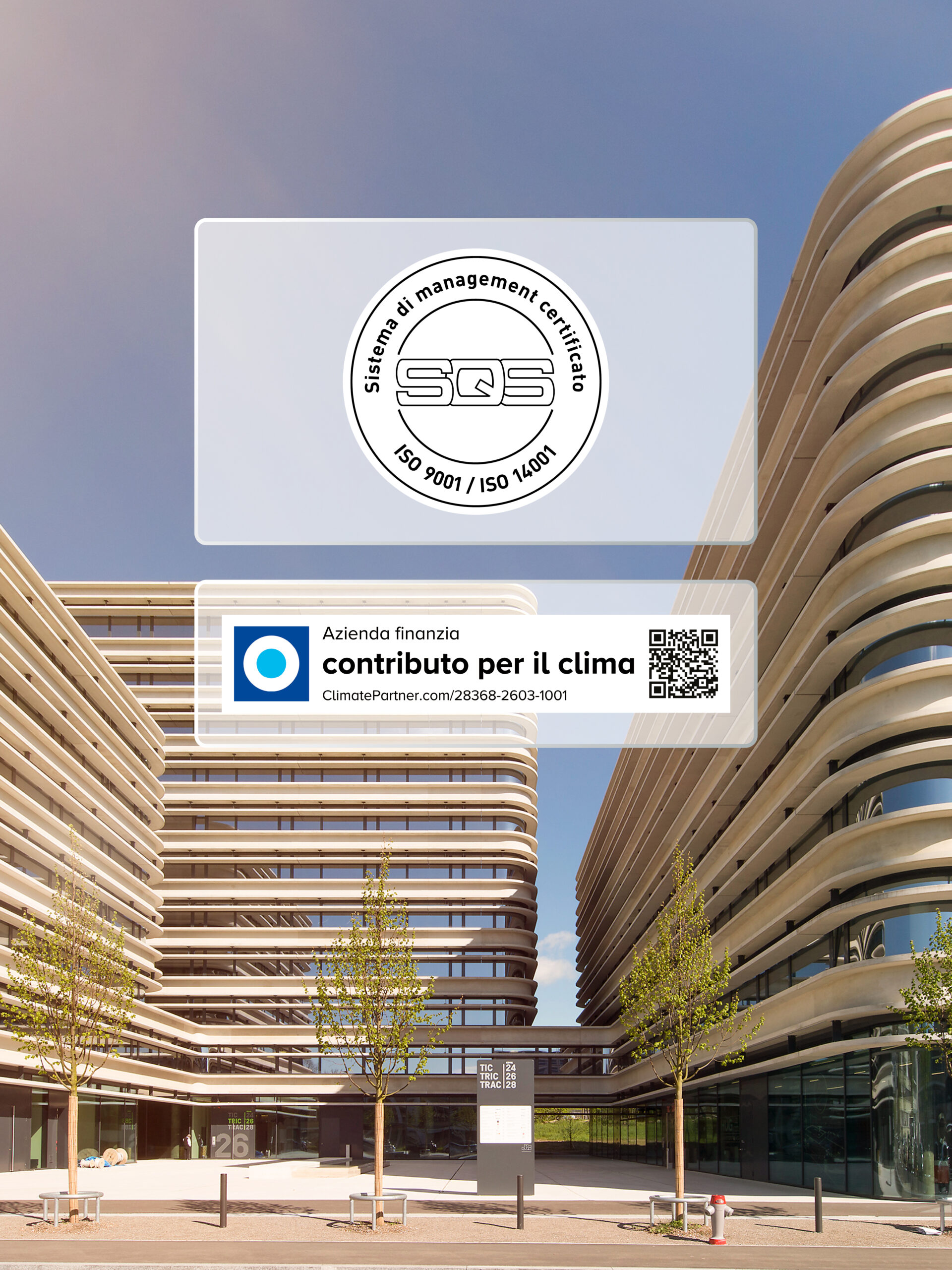 Certificazione ISO e contributo climatico DE Label della certificazione ISO e del contributo climatico
